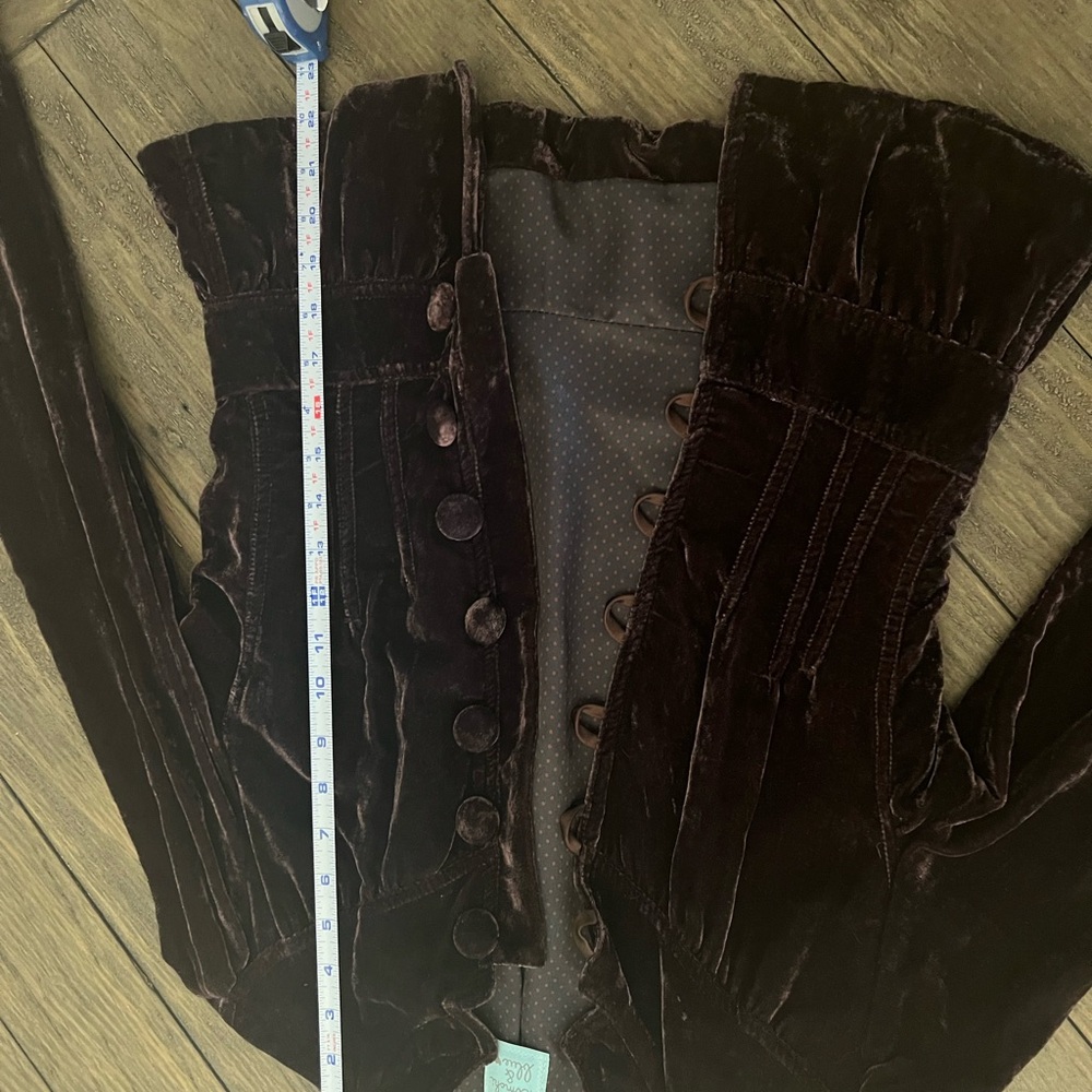 Kimchi Blue Velvet Maroon/Brown Jacket - Picture 8 of 8